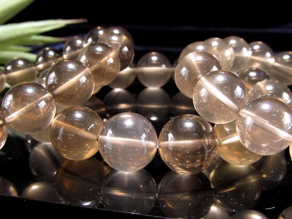 スタースモーキークォーツ スモーキークォーツ ブレスレット 星彩効果 アステリズム効果