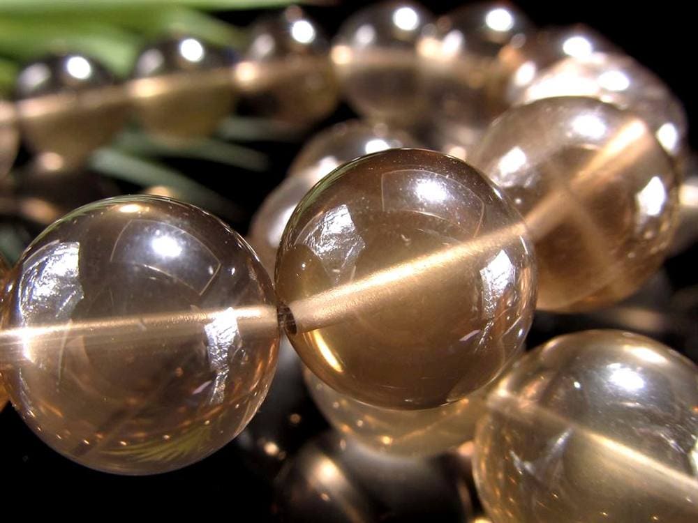 スタースモーキークォーツ スモーキークォーツ ブレスレット 星彩効果 アステリズム効果