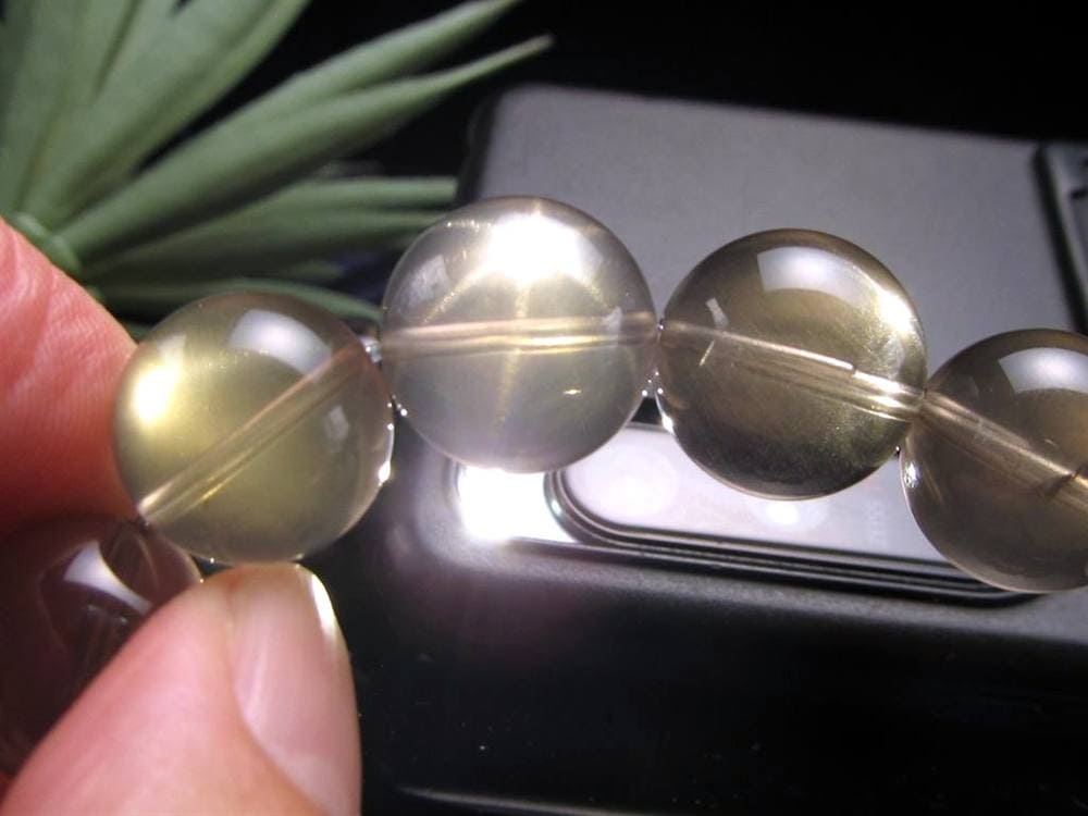 スタースモーキークォーツ スモーキークォーツ ブレスレット 星彩効果 アステリズム効果