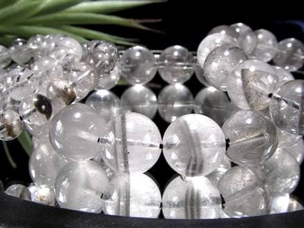 エレスチャルクォーツ 骸骨水晶 ブレスレット 水晶の最終形態 グラファイト