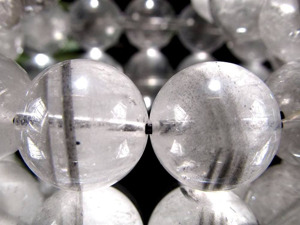 エレスチャルクォーツ 骸骨水晶 ブレスレット 水晶の最終形態 グラファイト