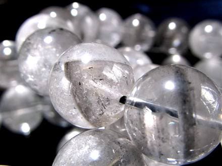 エレスチャルクォーツ 骸骨水晶 ブレスレット 水晶の最終形態 グラファイト