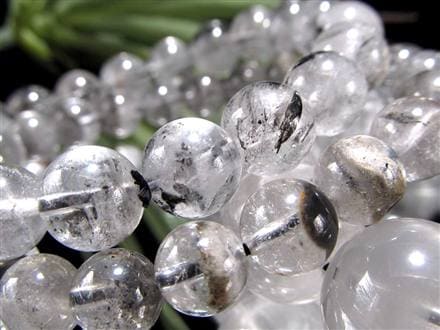 エレスチャルクォーツ 骸骨水晶 ブレスレット 水晶の最終形態 グラファイト