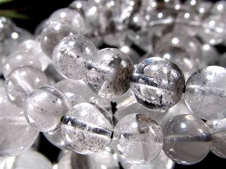 エレスチャルクォーツ 骸骨水晶 ブレスレット 水晶の最終形態 グラファイト