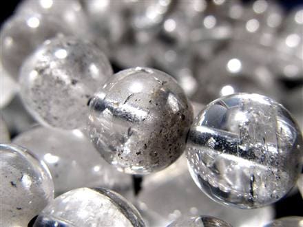 エレスチャルクォーツ 骸骨水晶 ブレスレット 水晶の最終形態 グラファイト