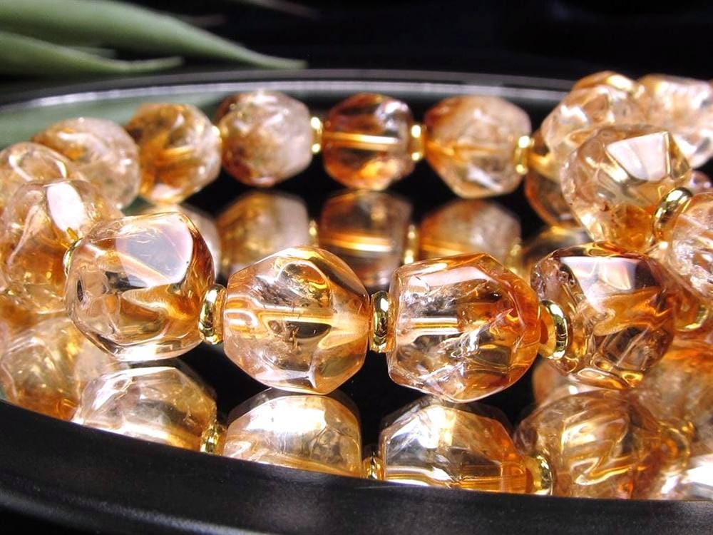 シトリン ファントム 幻影黄水晶 ブレスレット ブラジル産