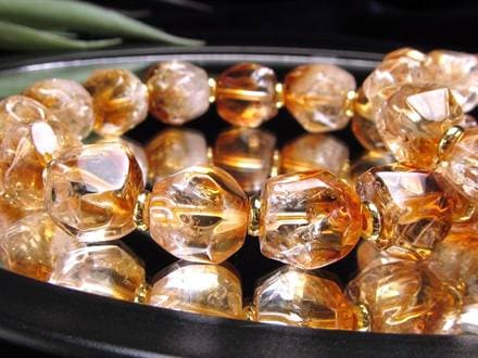 シトリン ファントム 幻影黄水晶 ブレスレット ブラジル産