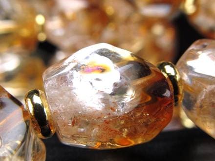 シトリン ファントム 幻影黄水晶 ブレスレット ブラジル産