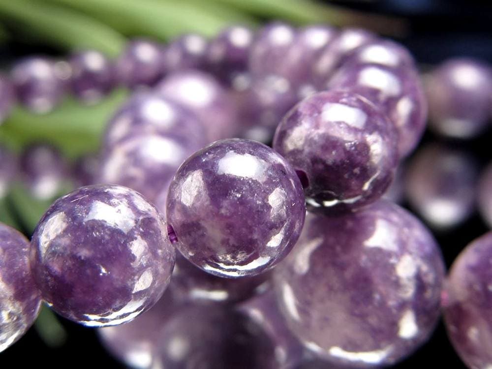 レピドライトシリカ パープルマイカ リシア雲母 ブレスレット レピドライト