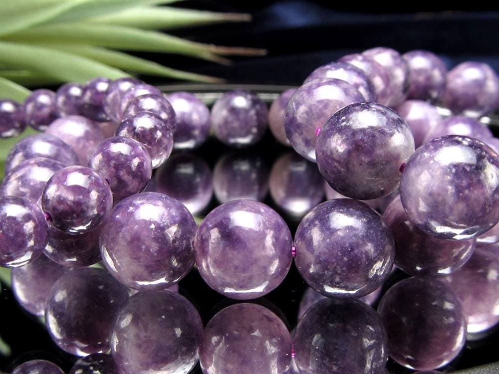 レピドライトシリカ パープルマイカ リシア雲母 ブレスレット レピドライト