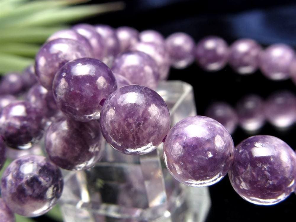 レピドライトシリカ パープルマイカ リシア雲母 ブレスレット レピドライト