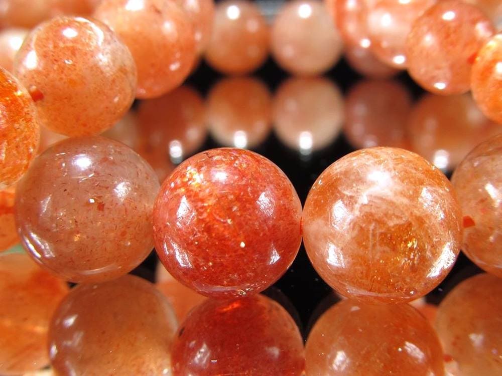 サンストーン 日長石 ブレスレット アベンチュレッセンス フェルドスパー