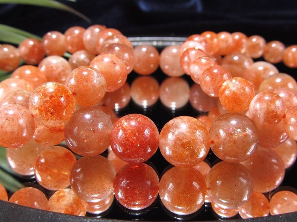 サンストーン 日長石 ブレスレット アベンチュレッセンス フェルドスパー