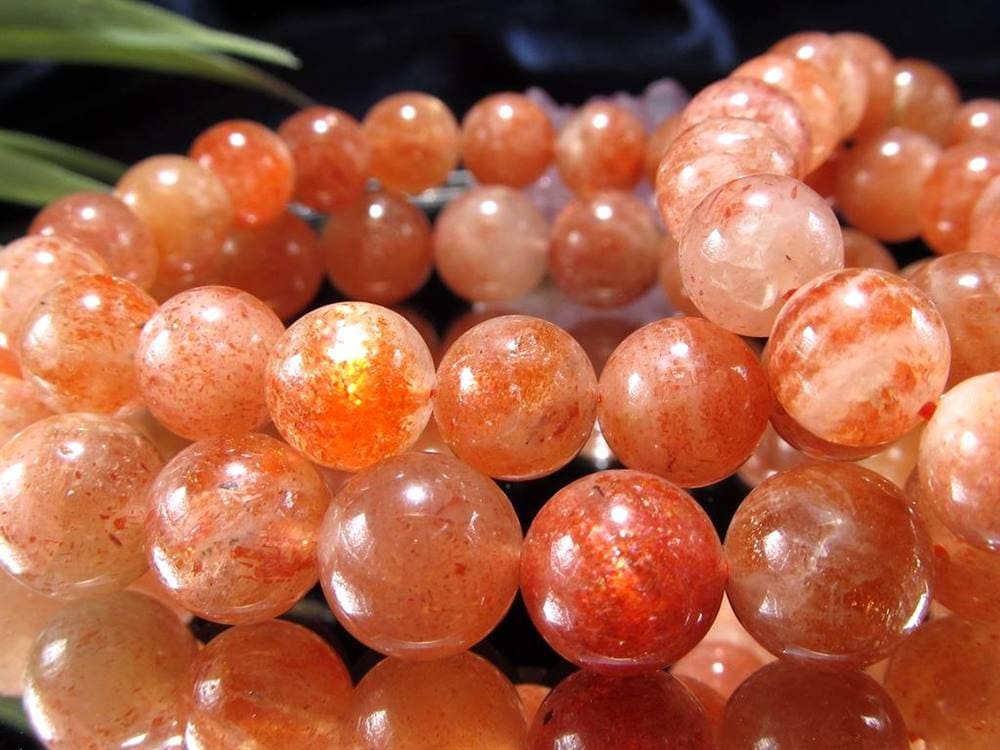 サンストーン 日長石 ブレスレット アベンチュレッセンス フェルドスパー