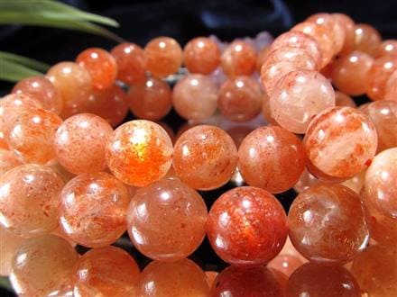 サンストーン 日長石 ブレスレット アベンチュレッセンス フェルドスパー