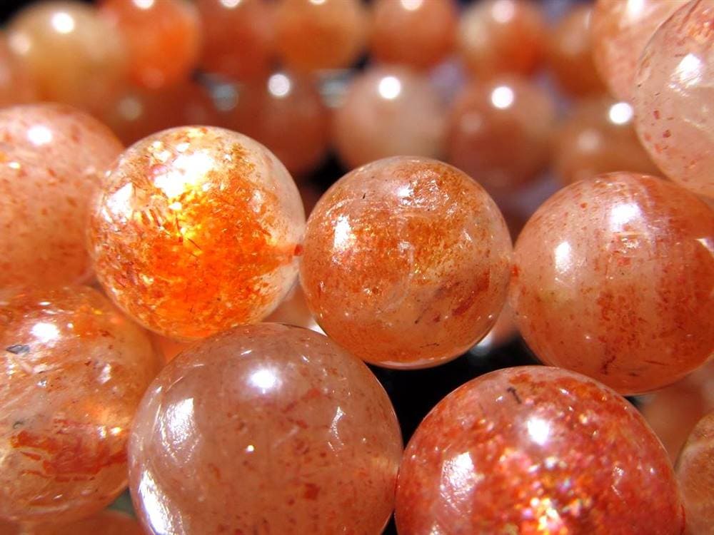 サンストーン 日長石 ブレスレット アベンチュレッセンス フェルドスパー