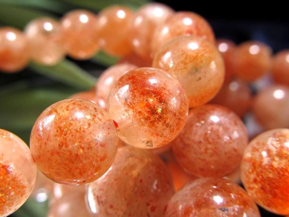 サンストーン 日長石 ブレスレット アベンチュレッセンス フェルドスパー