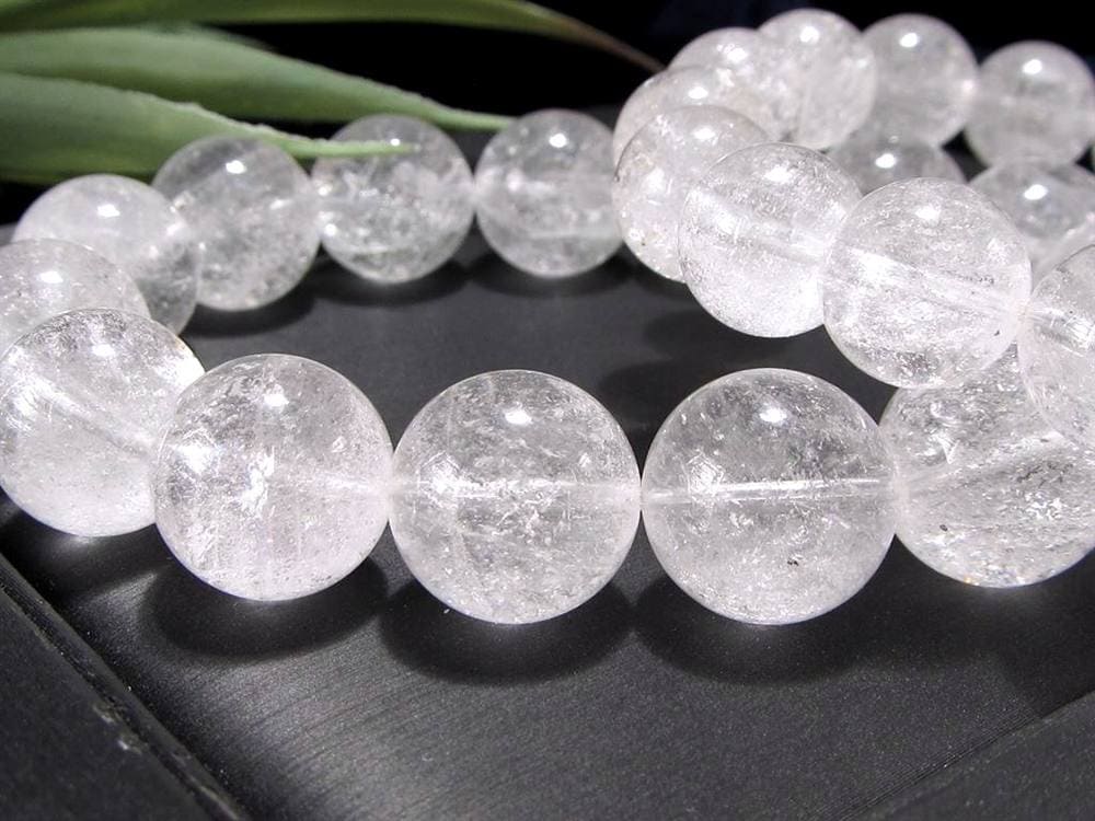 マニハール クォーツ ブレスレット ビーズ石 ヒマラヤ山脈 水晶 バブル水晶