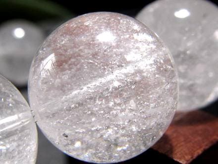 マニハール クォーツ ブレスレット ビーズ石 ヒマラヤ山脈 水晶 バブル水晶