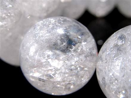 天然水晶 クォーツ 天然 サシ スノー ブレスレット