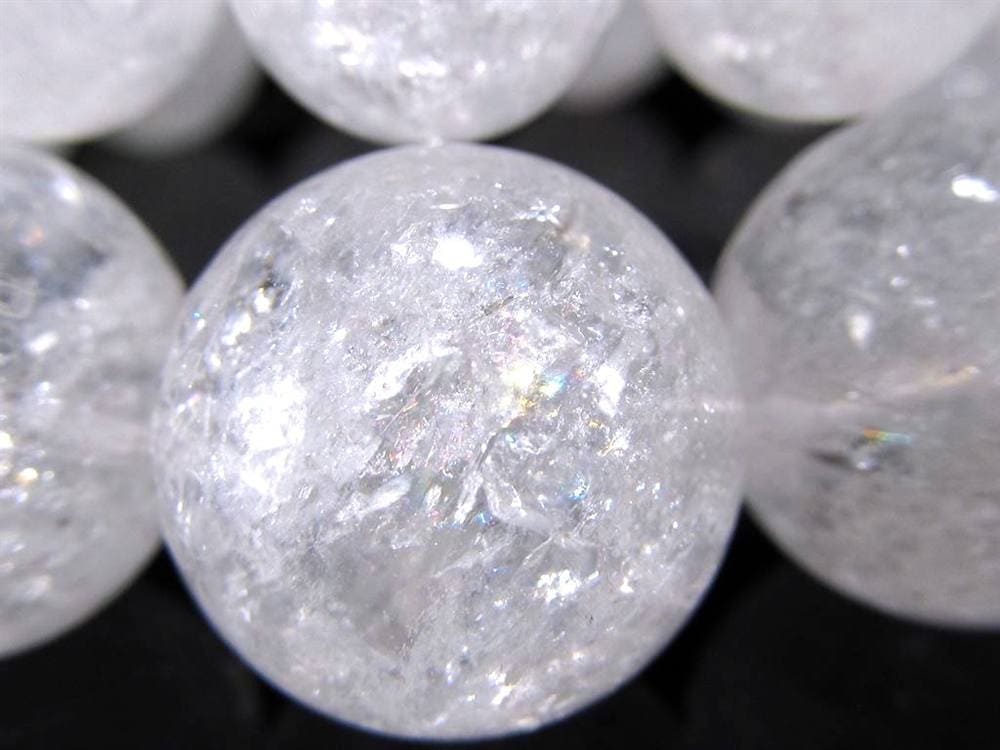 天然水晶 クォーツ 天然 サシ スノー ブレスレット
