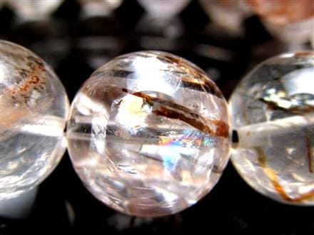 フォリエーテッドマイカインクォーツ ブラウンエピドートインクォーツ マイカ 雲母 ブレスレット