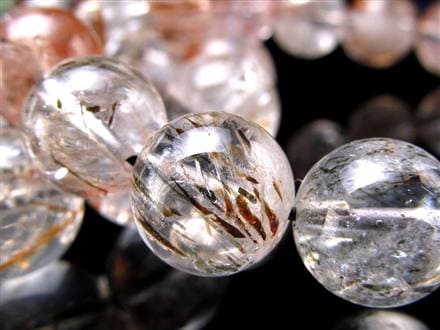 フォリエーテッドマイカインクォーツ ブラウンエピドートインクォーツ マイカ 雲母 ブレスレット