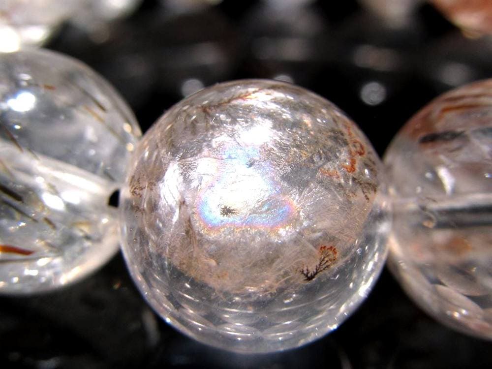 フォリエーテッドマイカインクォーツ ブラウンエピドートインクォーツ マイカ 雲母 ブレスレット