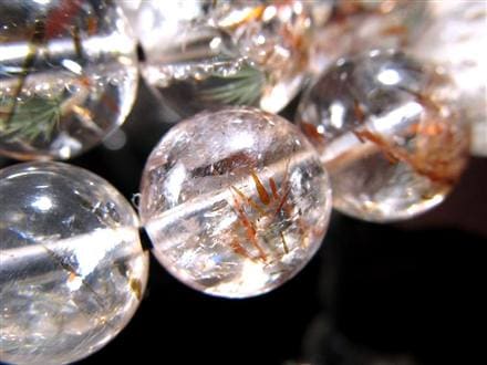 フォリエーテッドマイカインクォーツ ブラウンエピドートインクォーツ マイカ 雲母 ブレスレット