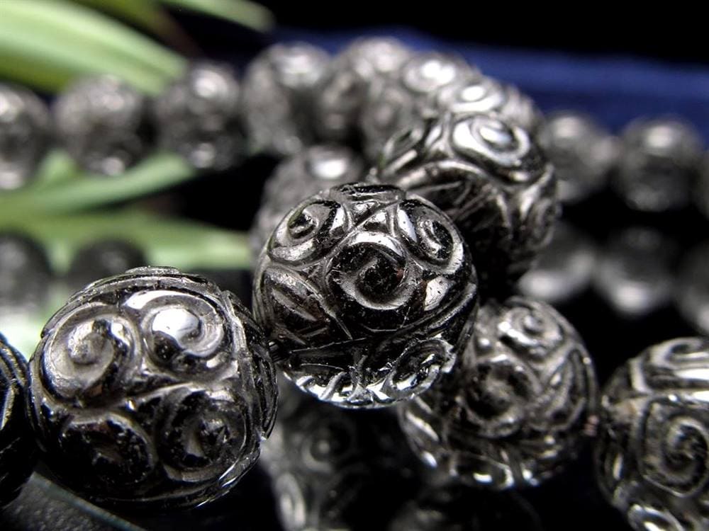 ブラックルチル ルチル ブレスレット 天然石 ブラックトルマリン