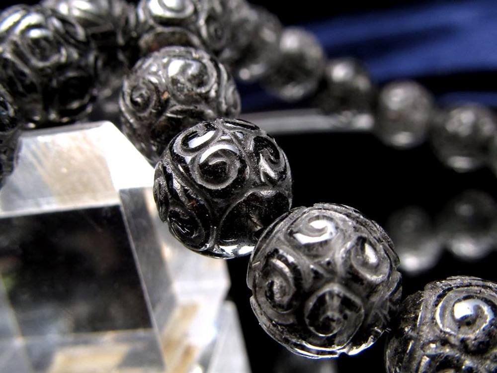 ブラックルチル ルチル ブレスレット 天然石 ブラックトルマリン