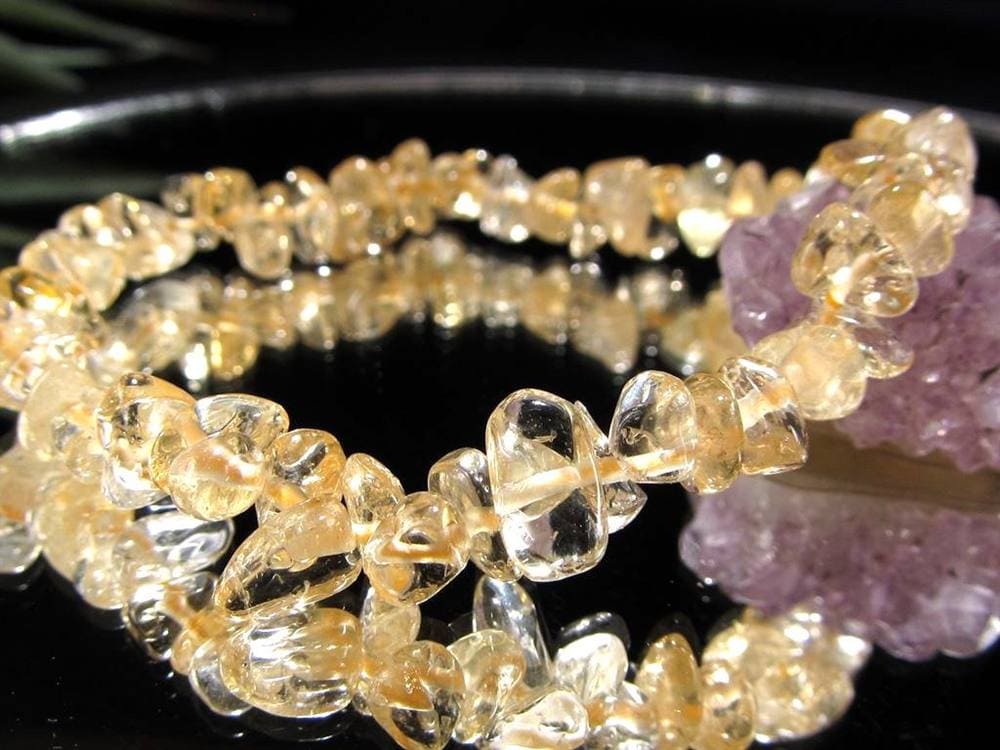 シトリン さざれ ブレスレット 11月誕生石