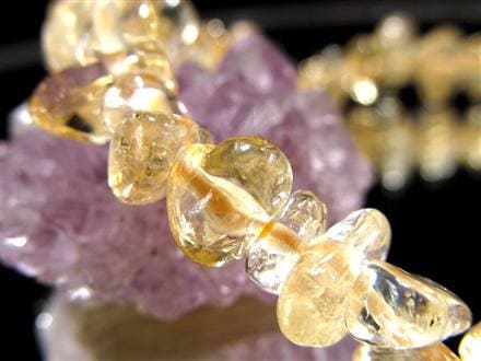 シトリン さざれ ブレスレット 11月誕生石