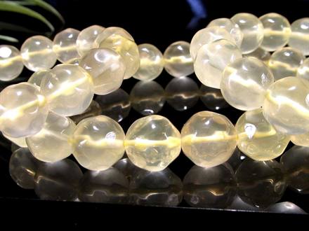 レモンクォーツ 硫黄水晶 ブレスレット アステリズム効果 星彩効果