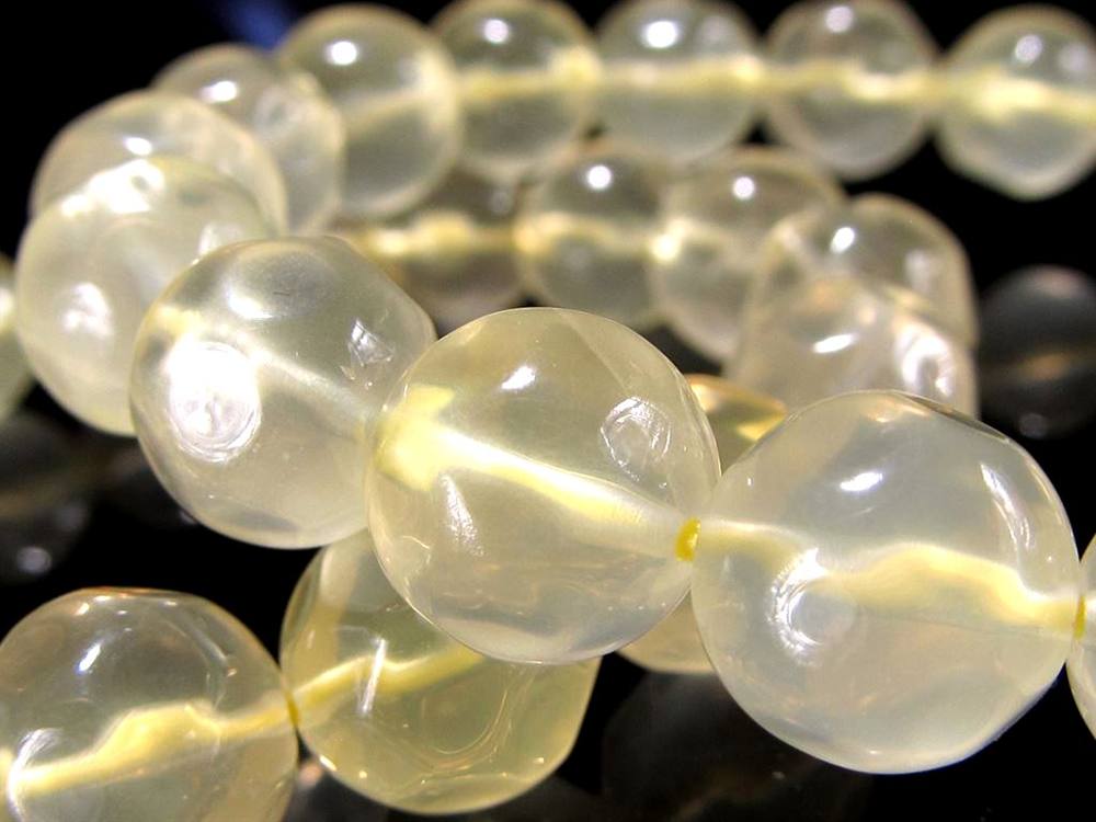 レモンクォーツ 硫黄水晶 ブレスレット アステリズム効果 星彩効果