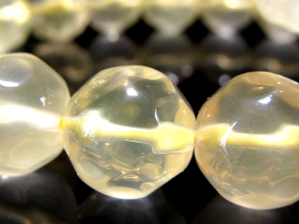 レモンクォーツ 硫黄水晶 ブレスレット アステリズム効果 星彩効果