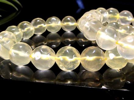 レモンクォーツ 硫黄水晶 ブレスレット アステリズム効果 星彩効果