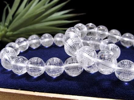 ブレスレット 水晶 お経彫り お守り 念珠 般若心経