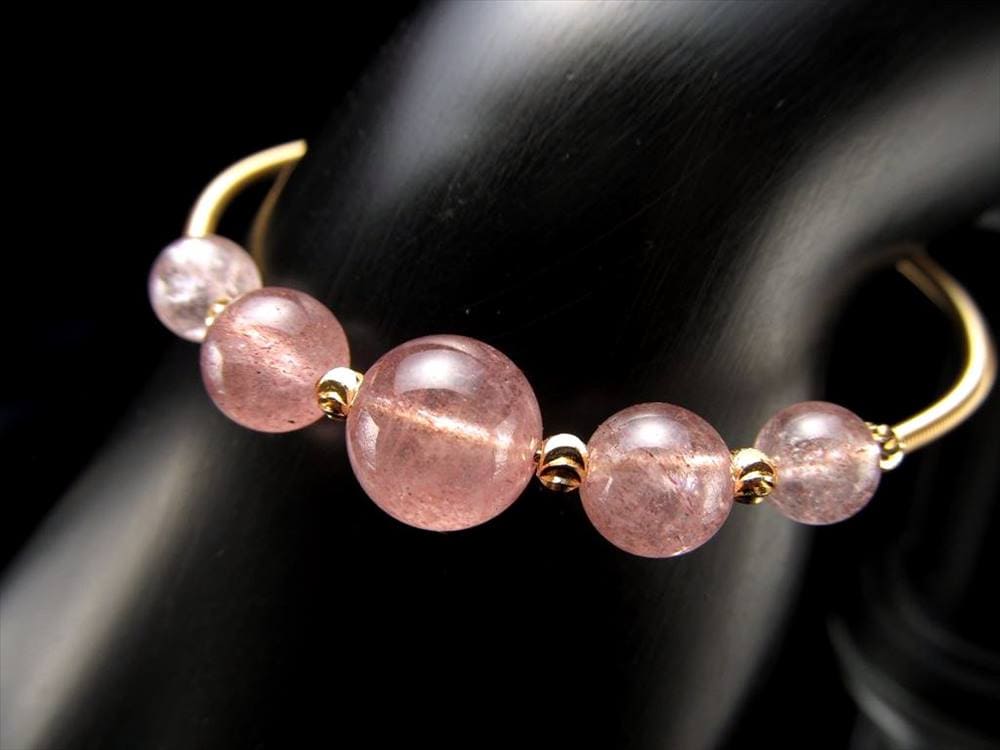 ピンクエピドートシスト ブレスレット 形状記憶ワイヤー バングル デザインブレスレット