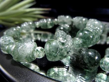 ガーデンクォーツ グリーン 庭園水晶 ブレスレット クローライト 貔貅 ヒキュウ