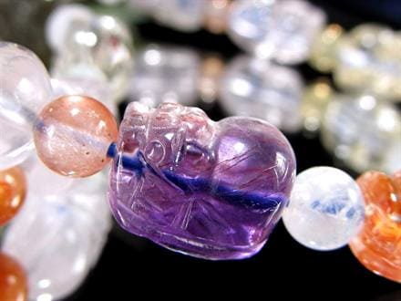 ラベンダーアメジスト 紫水晶 ブレスレット 貔貅 ヒキュウ