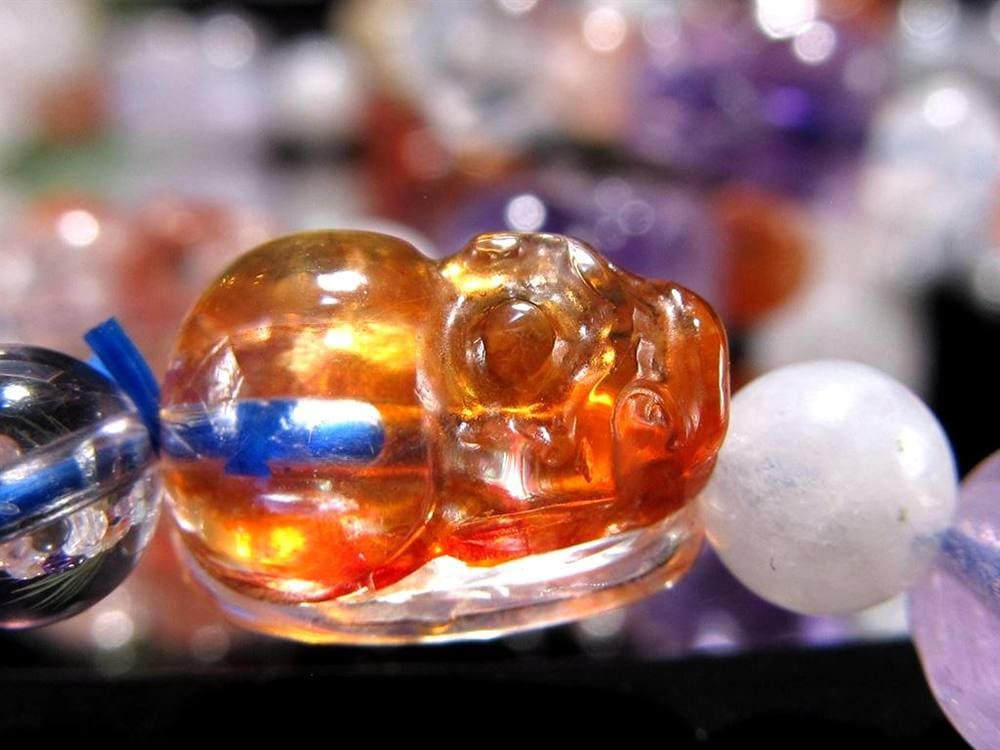 ラベンダーアメジスト 紫水晶 ブレスレット 貔貅 ヒキュウ
