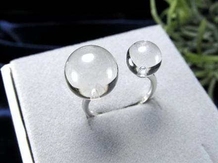リング アクセサリー 水晶 フリーサイズ 指輪