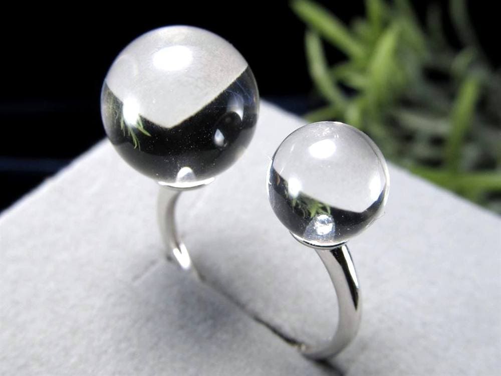 リング アクセサリー 水晶 フリーサイズ 指輪