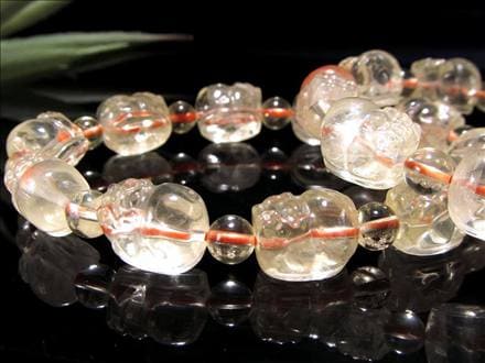 シトリン 黄水晶 ブレスレット 貔貅 ヒキュウ