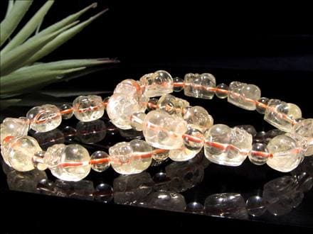 シトリン 黄水晶 ブレスレット 貔貅 ヒキュウ