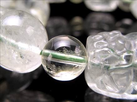 プラシオライト グリーンアメジスト 緑水晶 グリーンクォーツ ブレスレット 貔貅 ヒキュウ