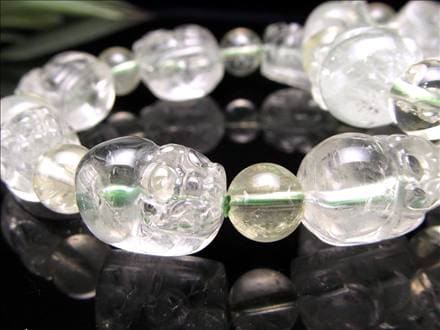 プラシオライト グリーンアメジスト 緑水晶 グリーンクォーツ ブレスレット 貔貅 ヒキュウ