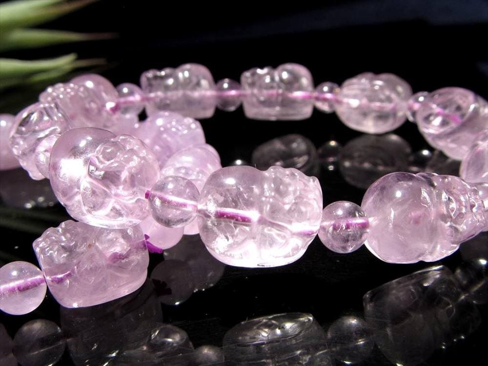 ラベンダーアメジスト 紫水晶 ブレスレット 貔貅 ヒキュウ