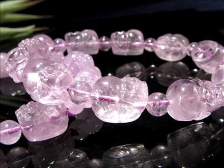 ラベンダーアメジスト 紫水晶 ブレスレット 貔貅 ヒキュウ